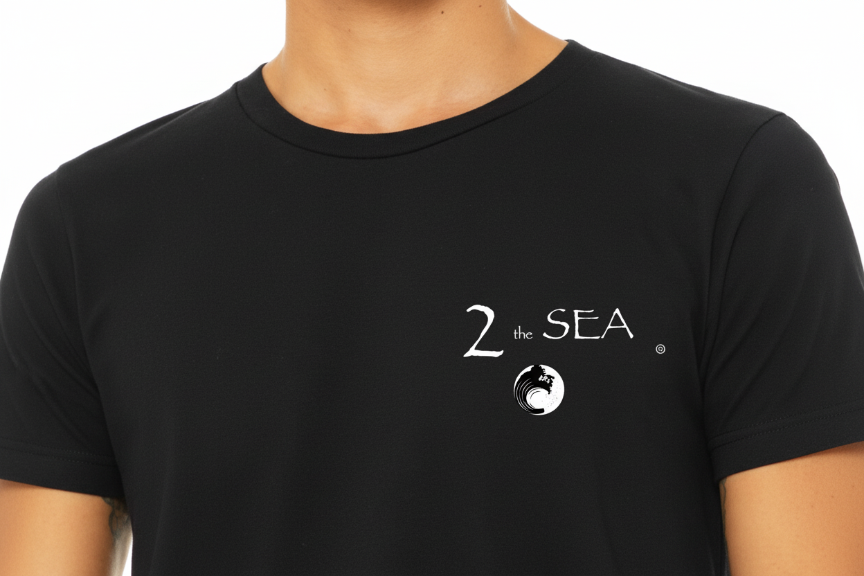 t-shirt, ocean inspired, offshore lifestyle, swordfish, beach theme, unisex, cotton , wave, 2 the Sea logo