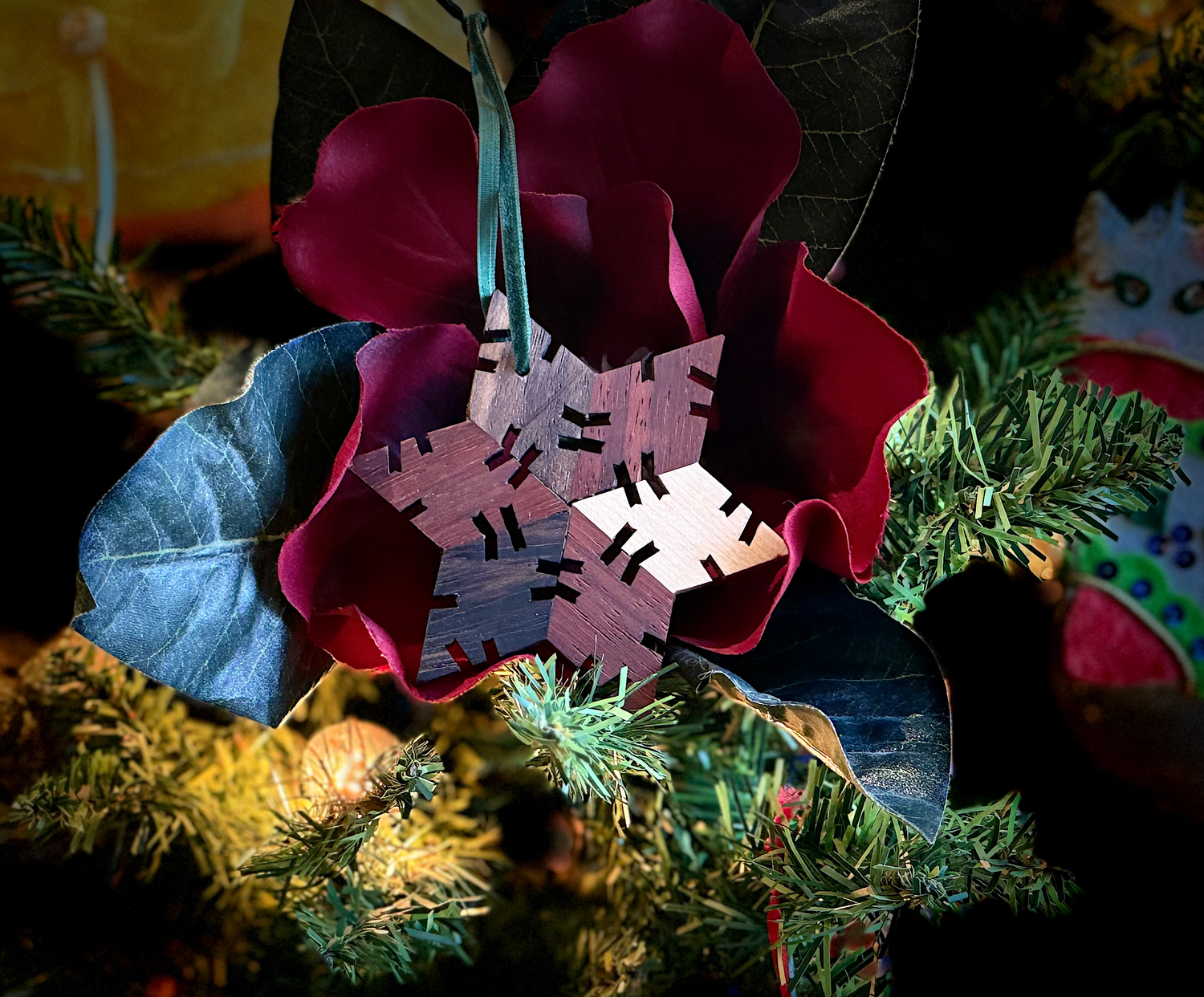 WOODEN SNOWFLAKES  Handcrafted - Free Shipping