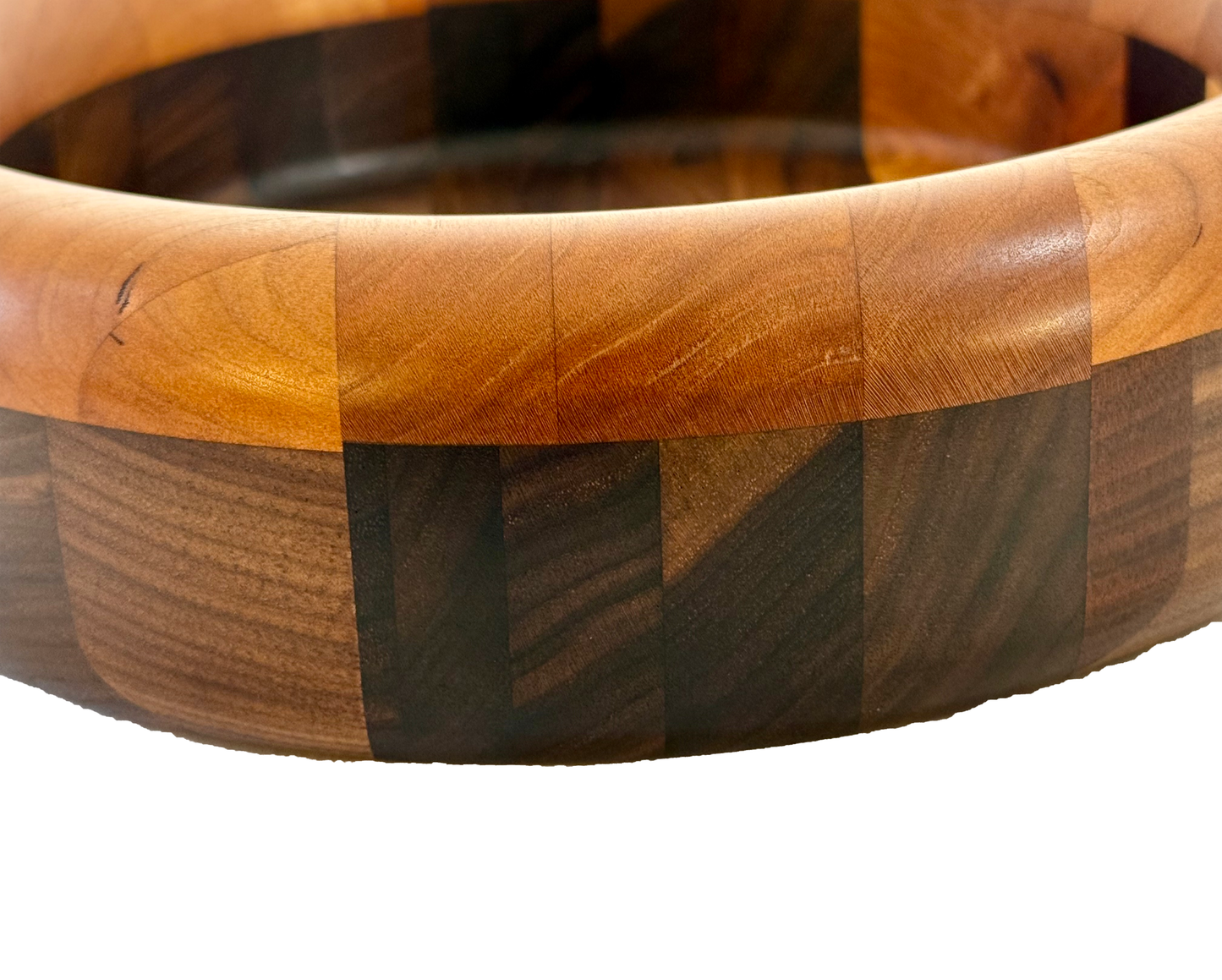 Hardwood  Walnut Cherry Maple  & Padauk   Decorative  Round Bowl 