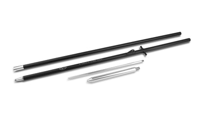 Surgical Strike Stick 10-foot two-piece harpoon components with anodized black sectional shafts, stainless steel powerhead, and pike