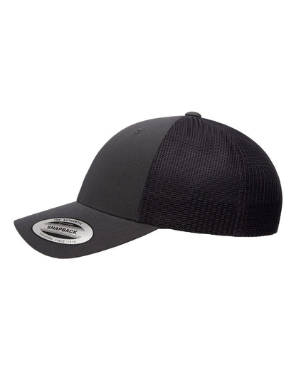 Side view of the 2theSEA ICON Logo Hat in Charcoal showing the structured front, curved visor, and breathable mesh back panels.