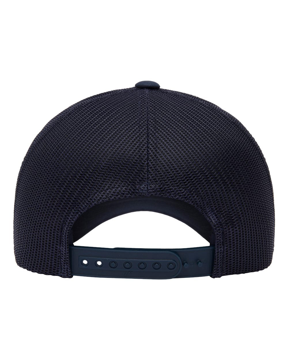 Rear view of the 2theSEA ICON Logo Hat in Navy showing the breathable mesh panels and adjustable snapback closure