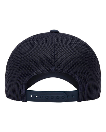 Rear view of the 2theSEA ICON Logo Hat in Navy showing the breathable mesh panels and adjustable snapback closure