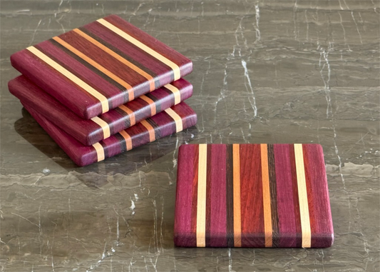 Coasters handmade from premium hardwoods