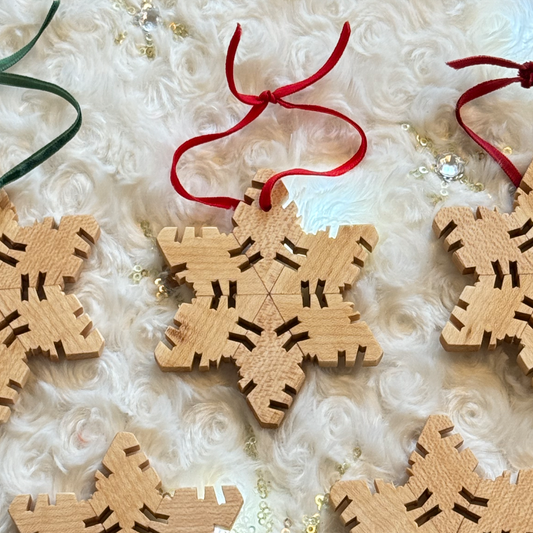 HardMaple Wooden Snowflakes