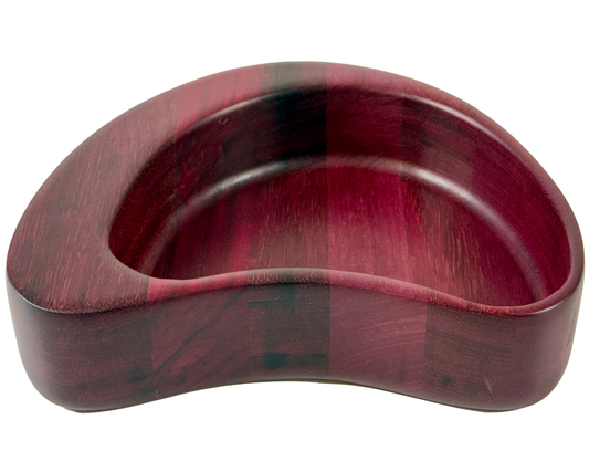 Hardwood Purple Heart Decorative Bowl Kidney Shaped