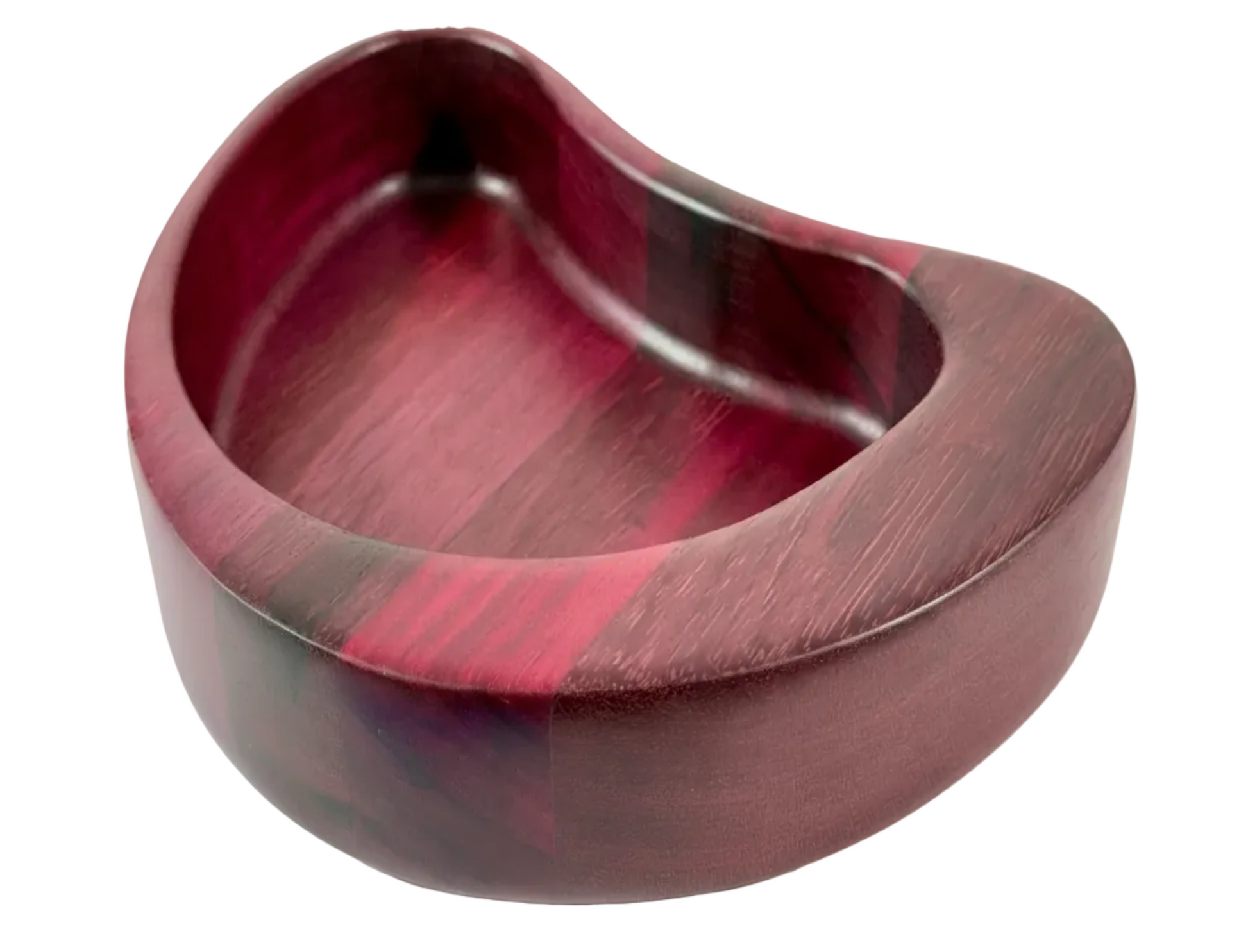 Hardwood  Purple Heart Decorative Bowl Kidney Shaped