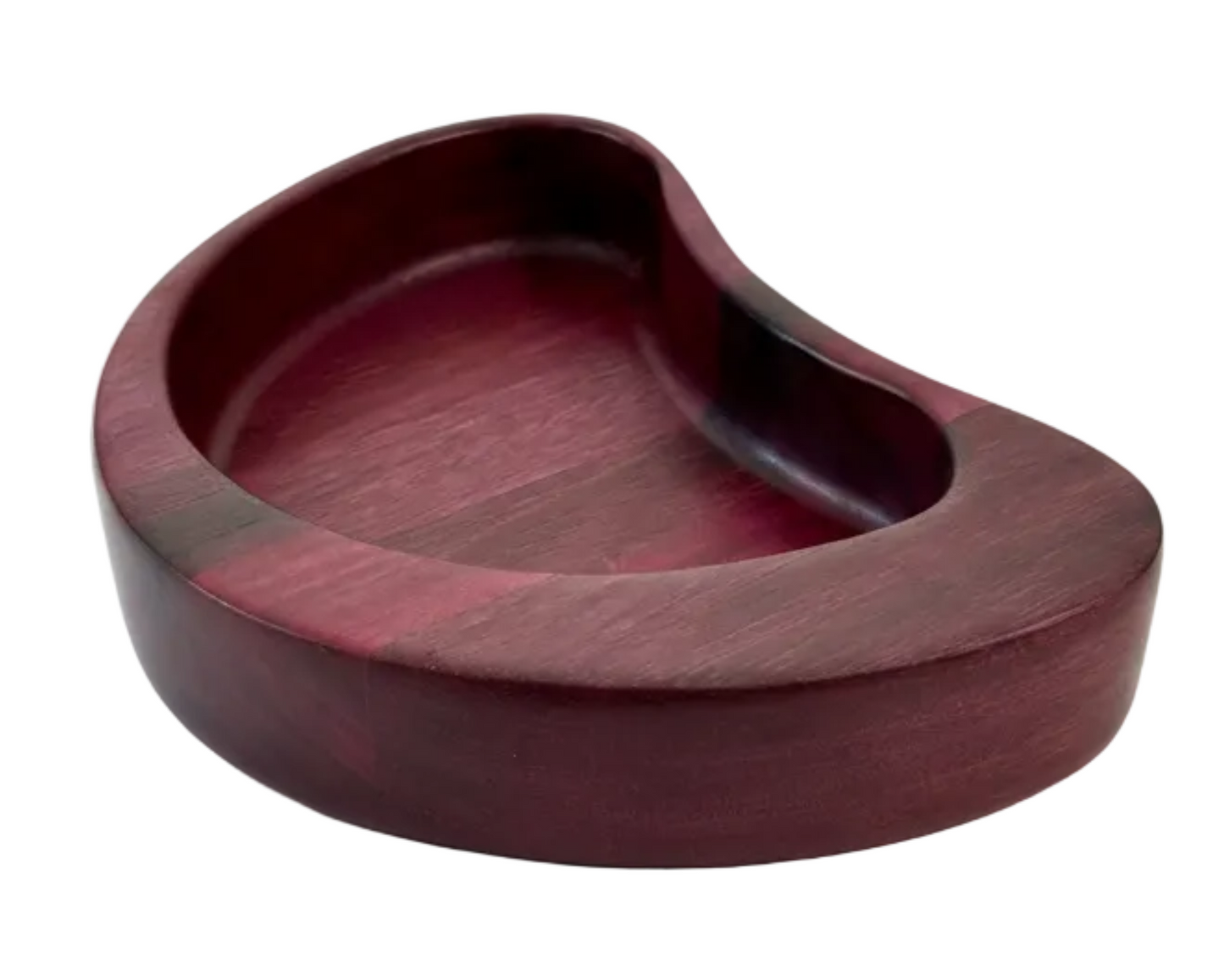 Hardwood Walnut  Purple Heart Padauk Decorative Bowl Kidney Shaped