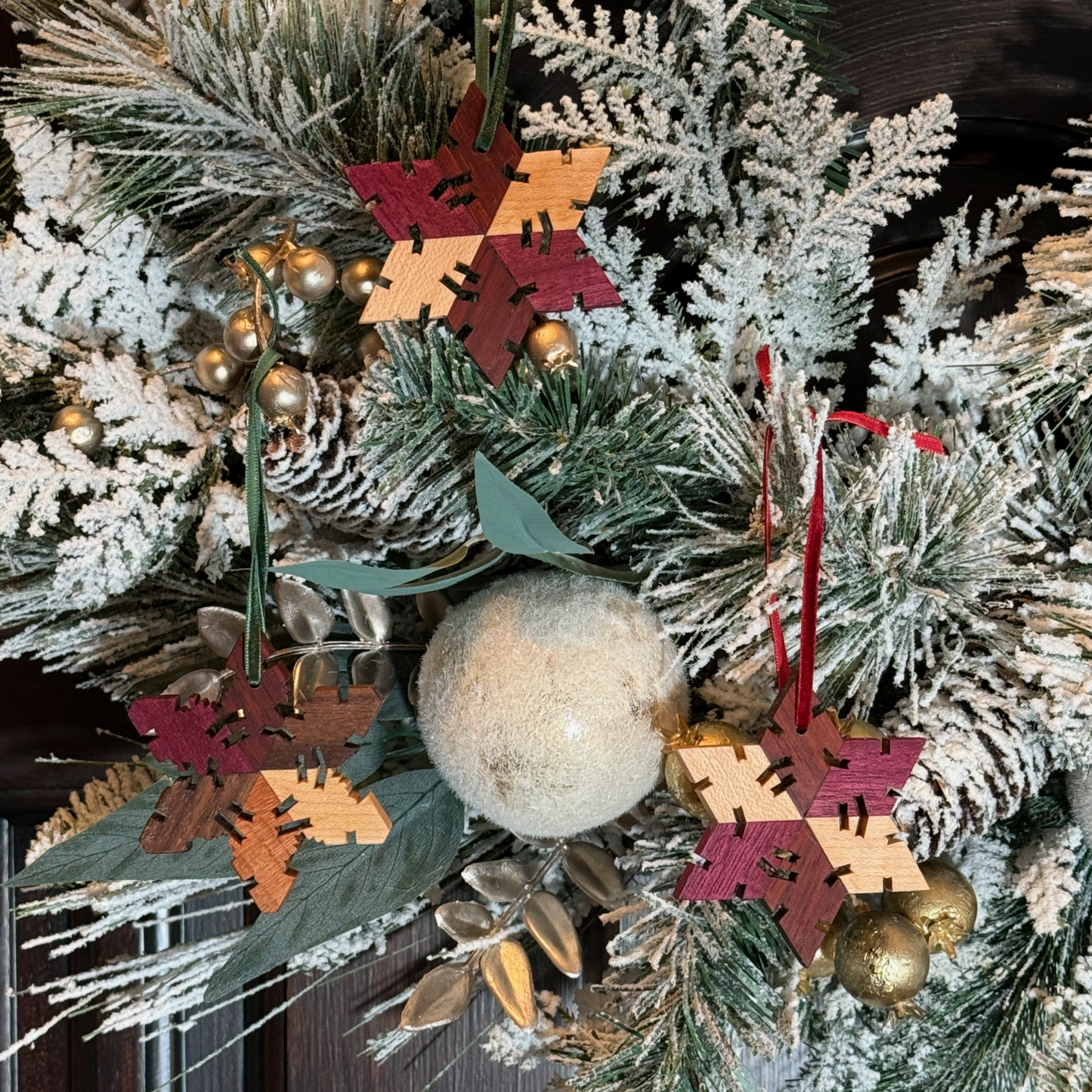 Christmas ornament snowflakes