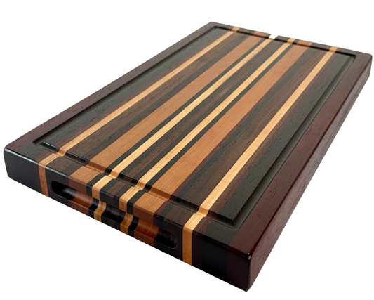Edge Grain Cutting Board Cherry Maple Walnut  Wenge & Padauk Signature Series 