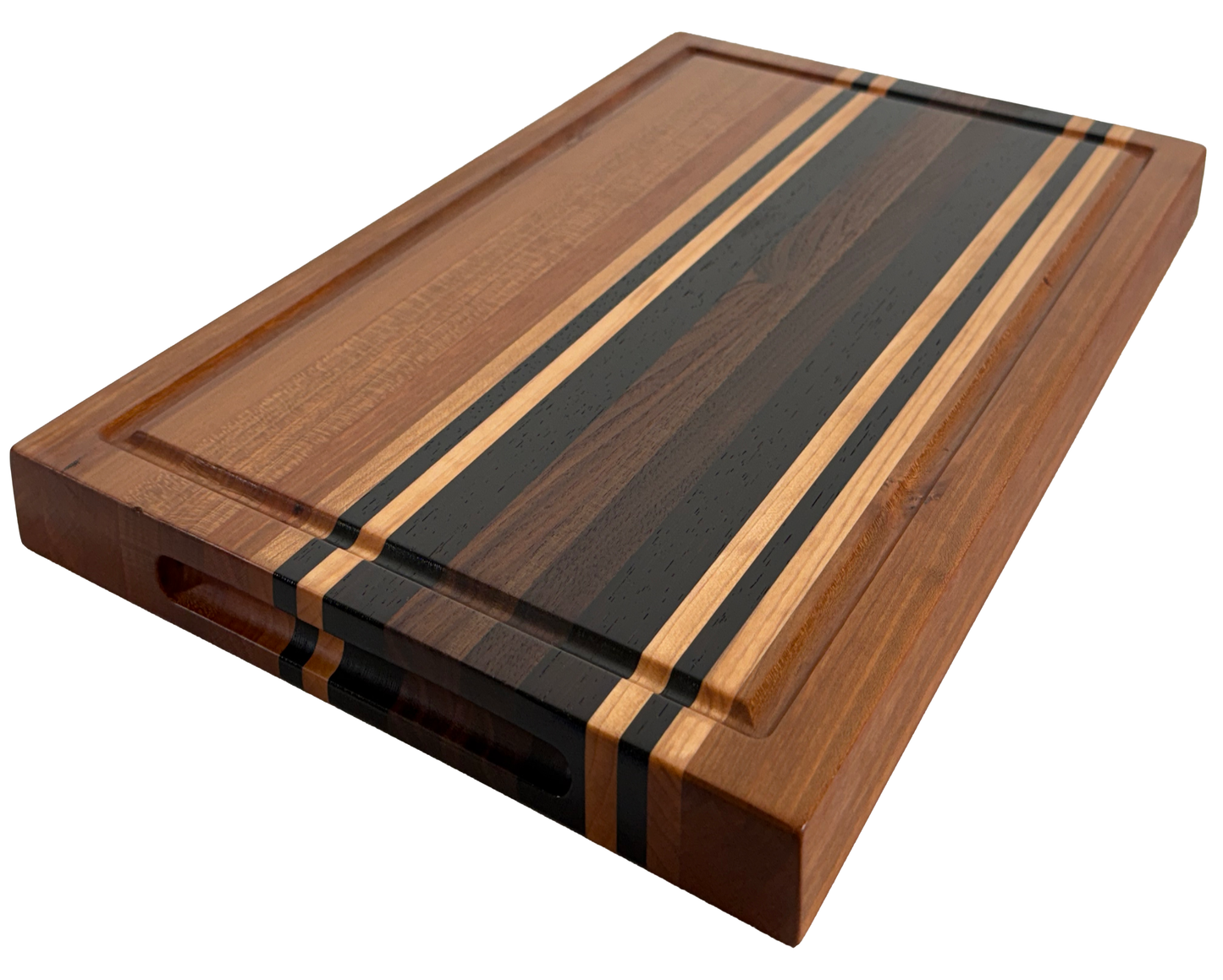 Edge Grain Cutting Board Cherry Walnut Maple & Wenge  Signature Series 