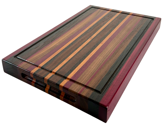 Edge Grain Cutting Board Maple Walnut   Wenge & Padauk  Signature Series 