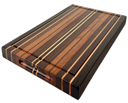 Edge Grain Cutting Board Walnut Cherry Maple Wenge & Padauk Signature Series