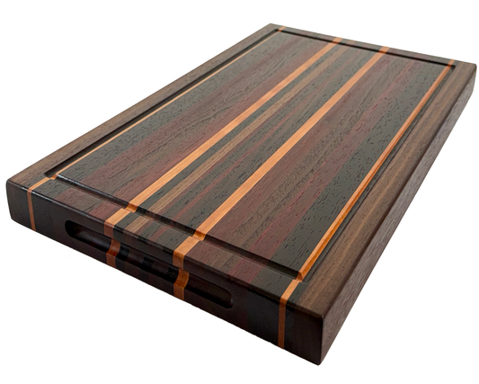 Edge Grain Cutting Board Maple Walnut   Wenge & Padauk  Signature Series 