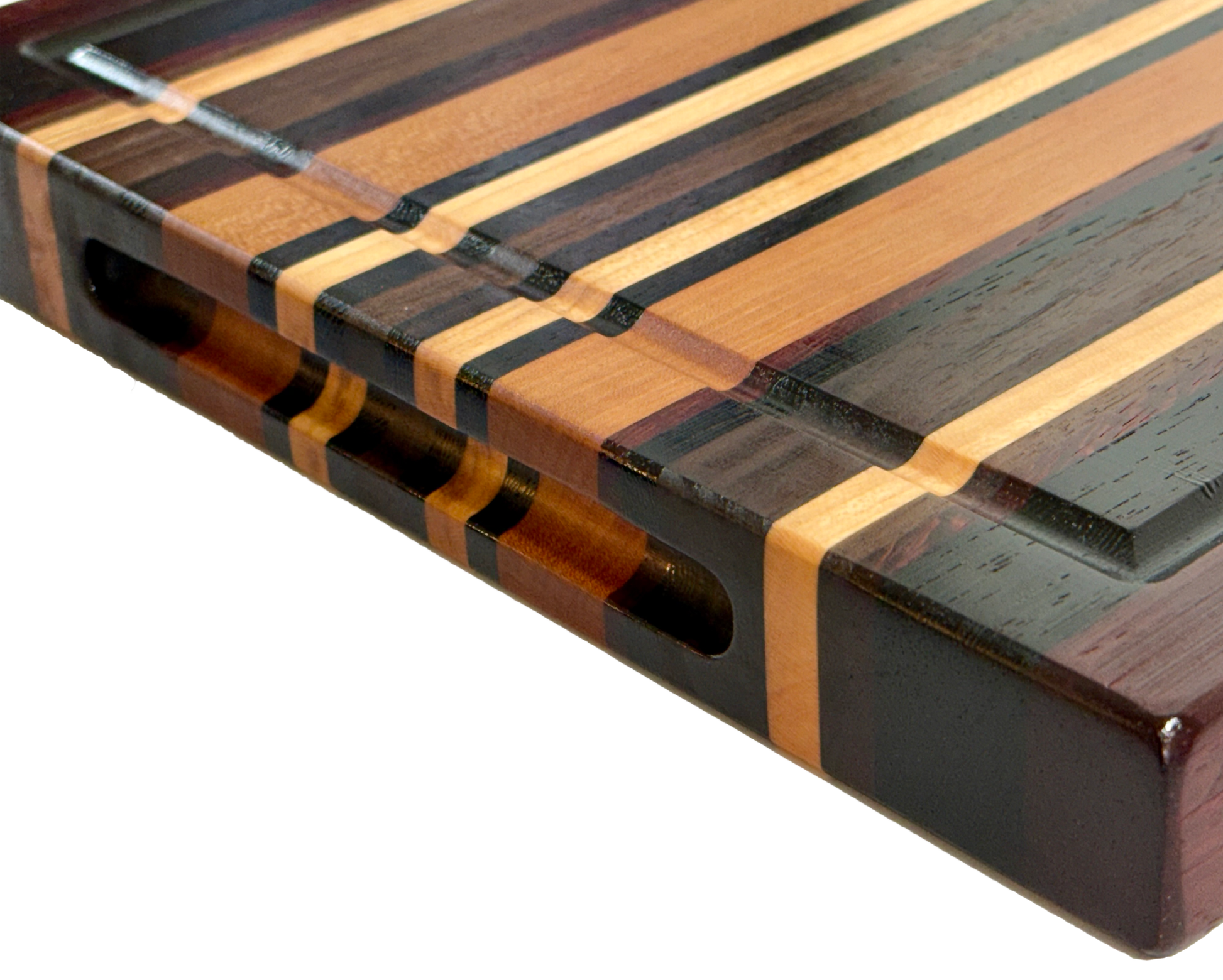 Edge Grain Cutting Board Cherry Maple Walnut  Wenge & Padauk Signature Series 