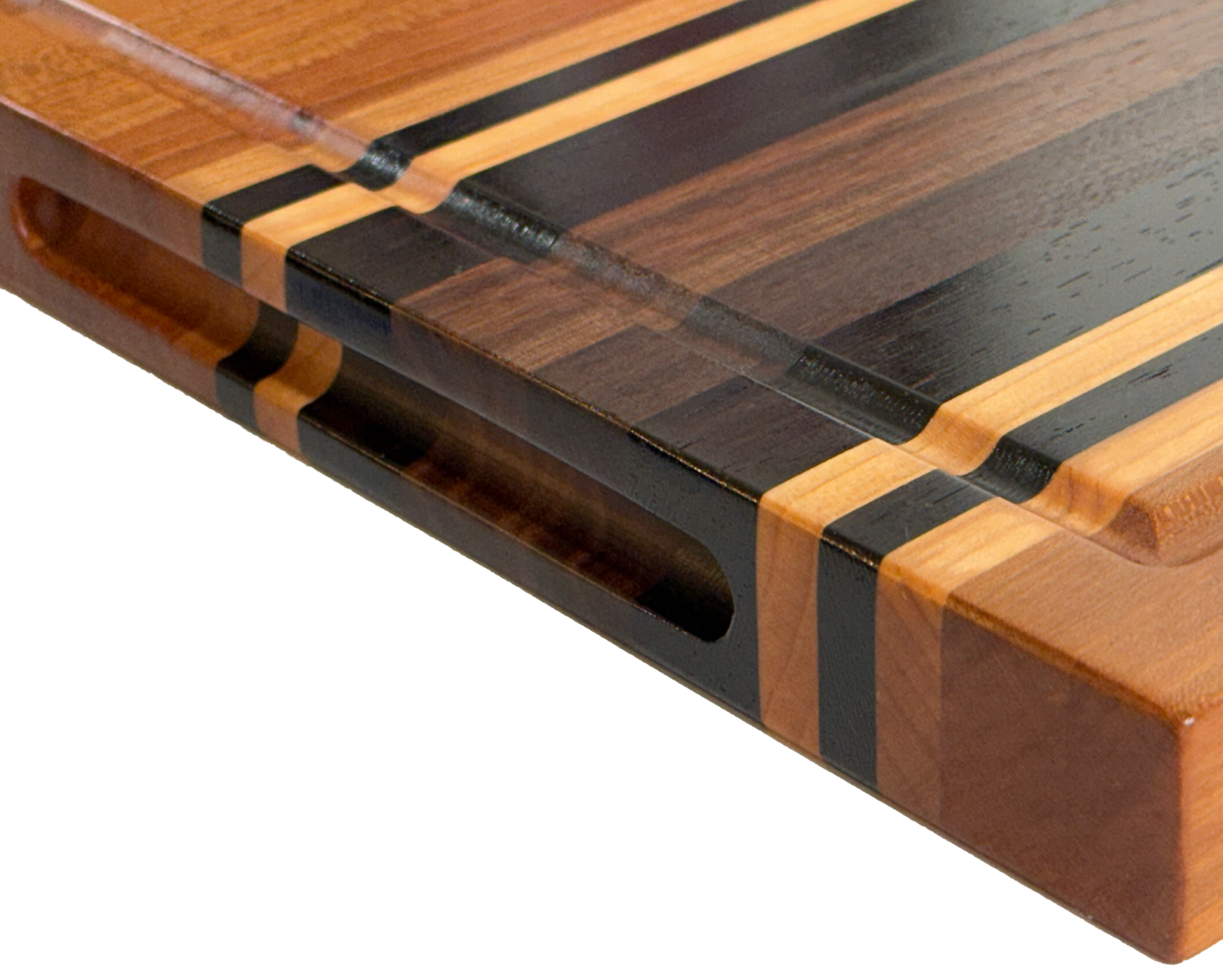 Edge Grain Cutting Board Cherry Walnut Maple & Wenge  Signature Series 
