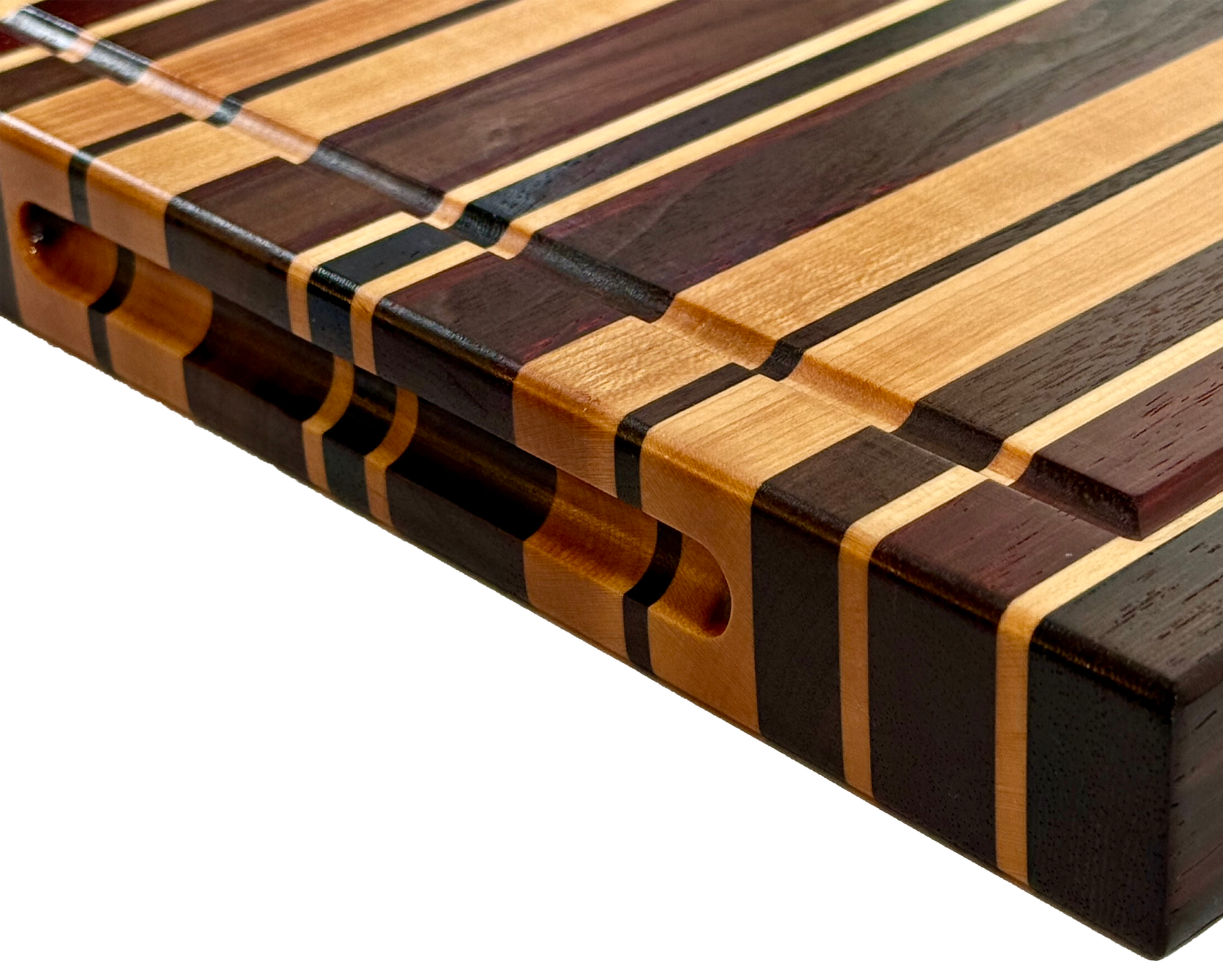Edge Grain Cutting Board Maple Walnut  Wenge & Padauk Signature Series 