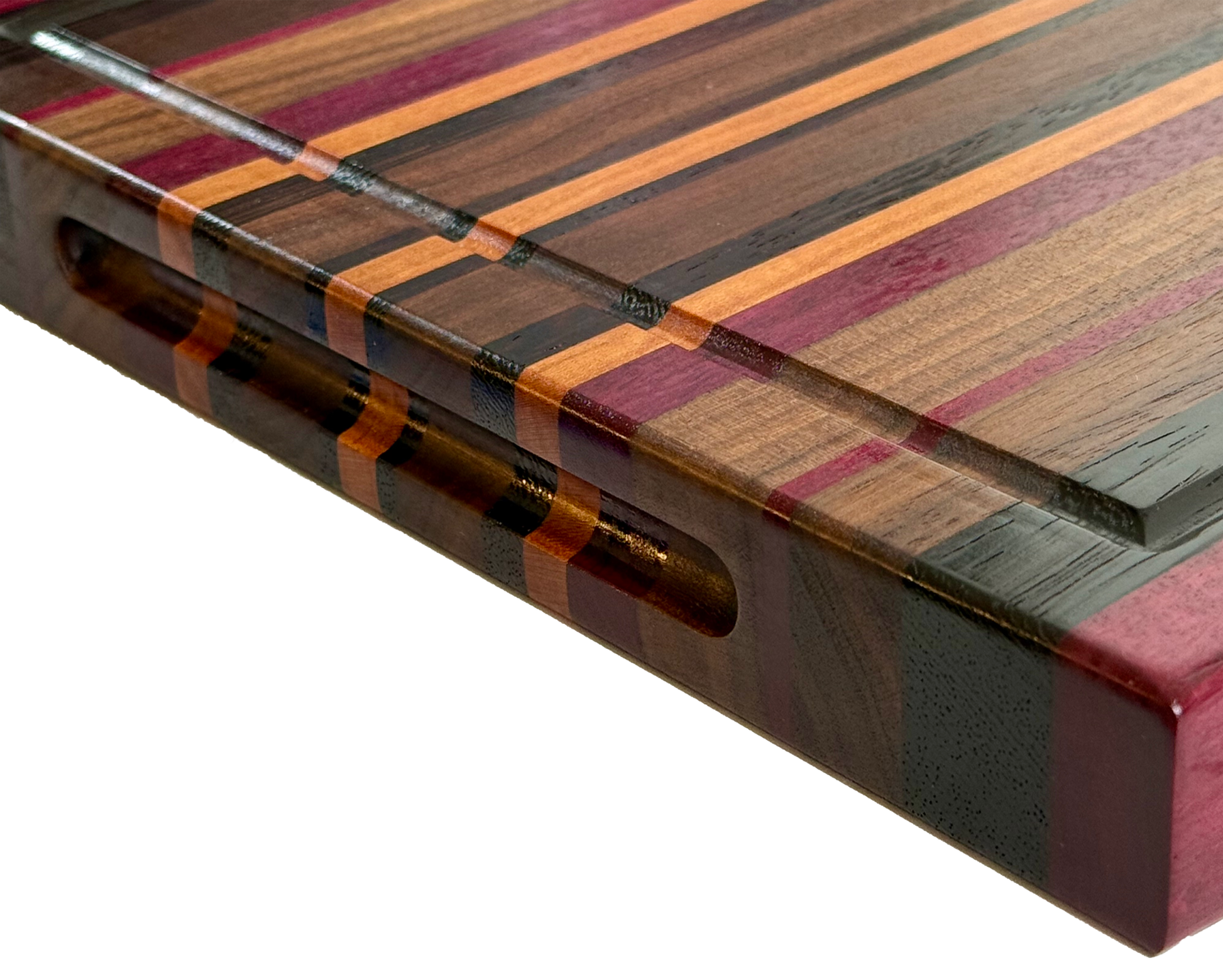 Edge Grain Cutting Board Maple Walnut   Wenge & Padauk  Signature Series 