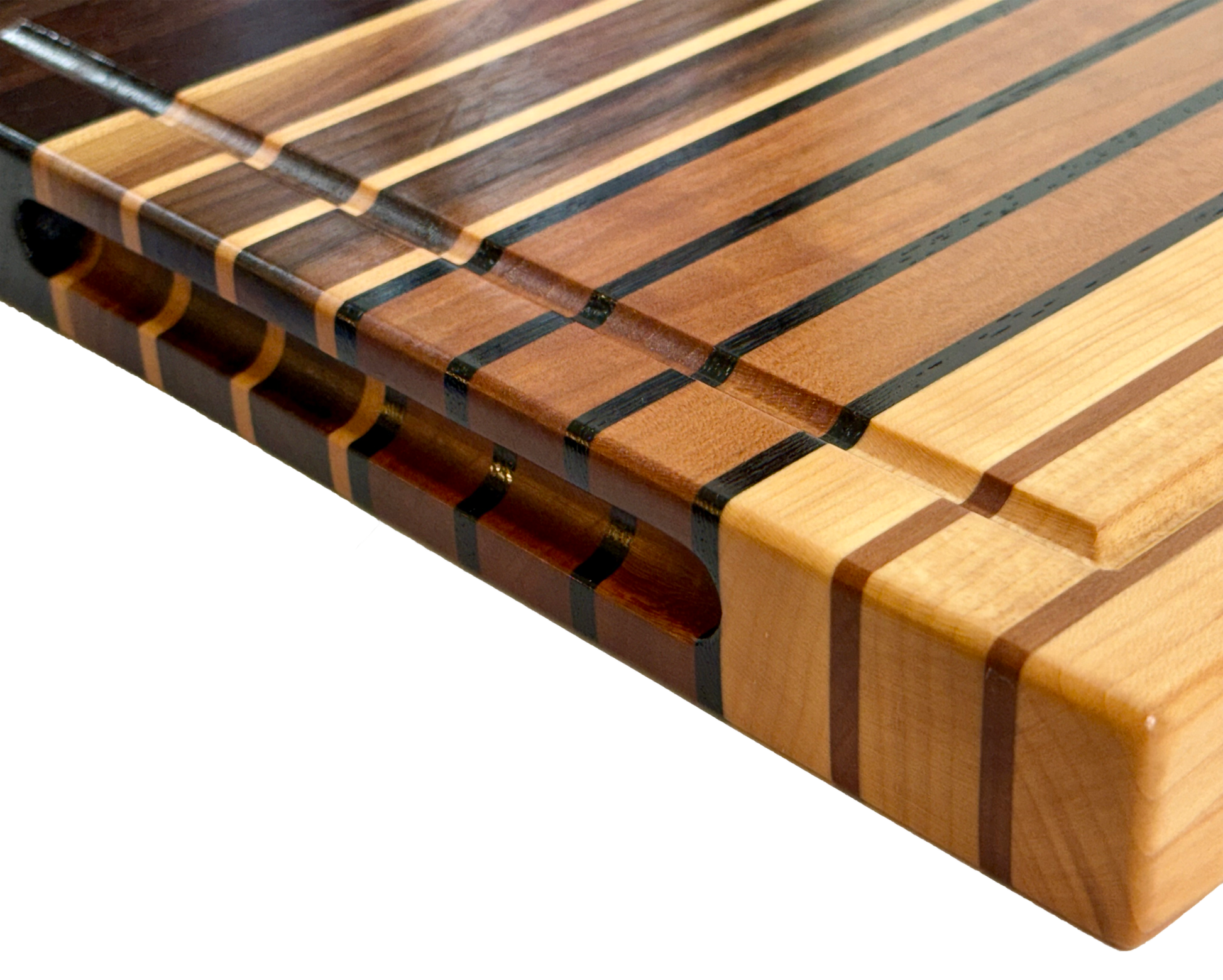 Edge Grain Cutting Board Maple Walnut  Cherry & Wenge  Signature Series 