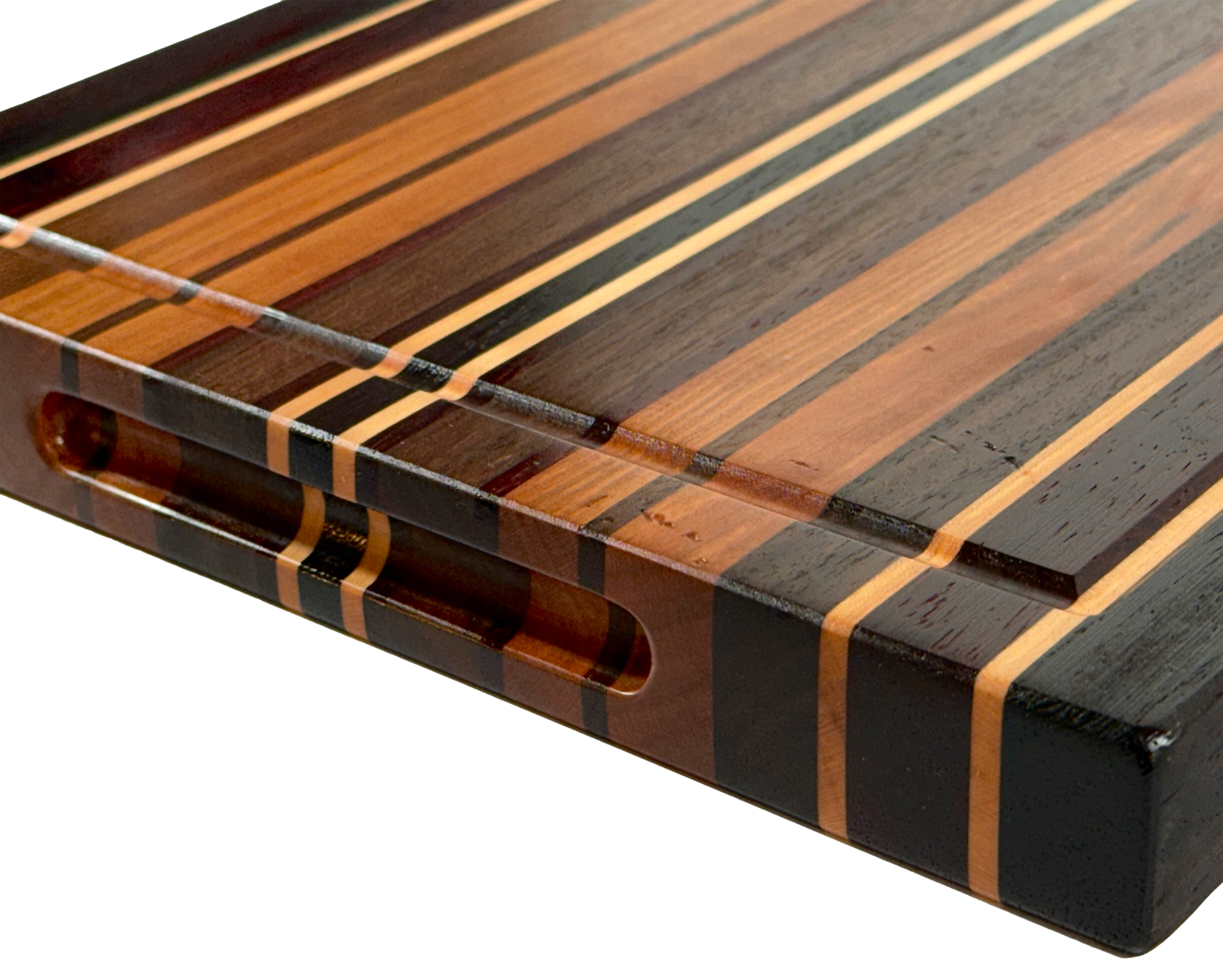 Edge Grain Cutting Board Walnut Cherry Maple Wenge & Padauk Signature Series