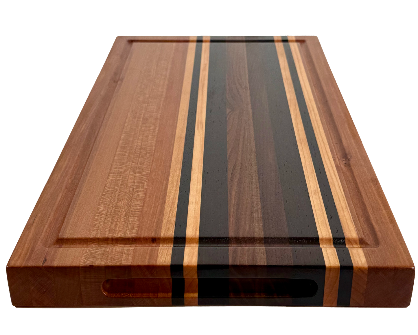 Edge Grain Cutting Board Cherry Walnut Maple & Wenge  Signature Series 