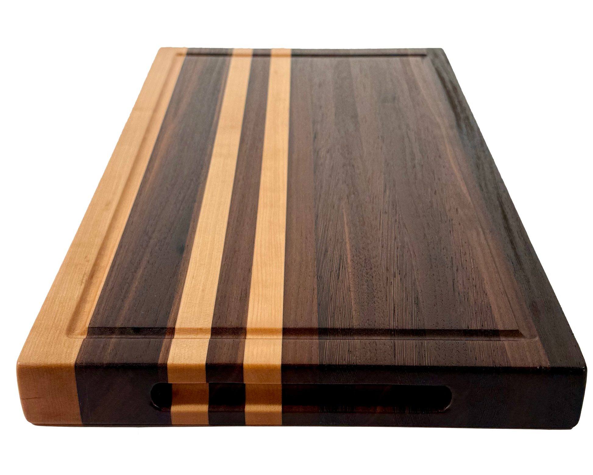 Edge Grain Cutting Board Maple Walnut Wenge  Signature Series 