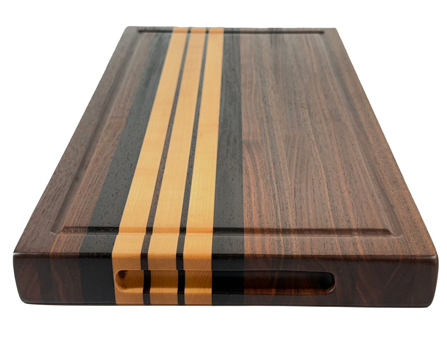 Edge Grain Cutting Board Maple Walnut Wenge  Signature Series 