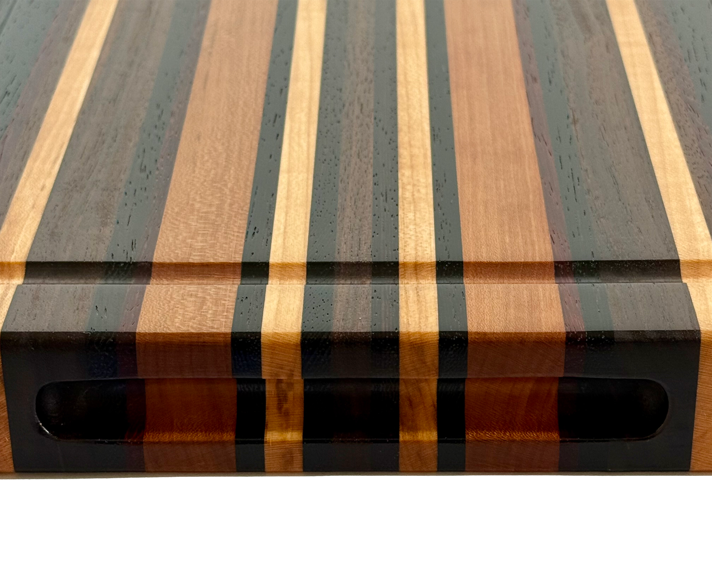 Edge Grain Cutting Board Cherry Maple Walnut  Wenge & Padauk Signature Series 