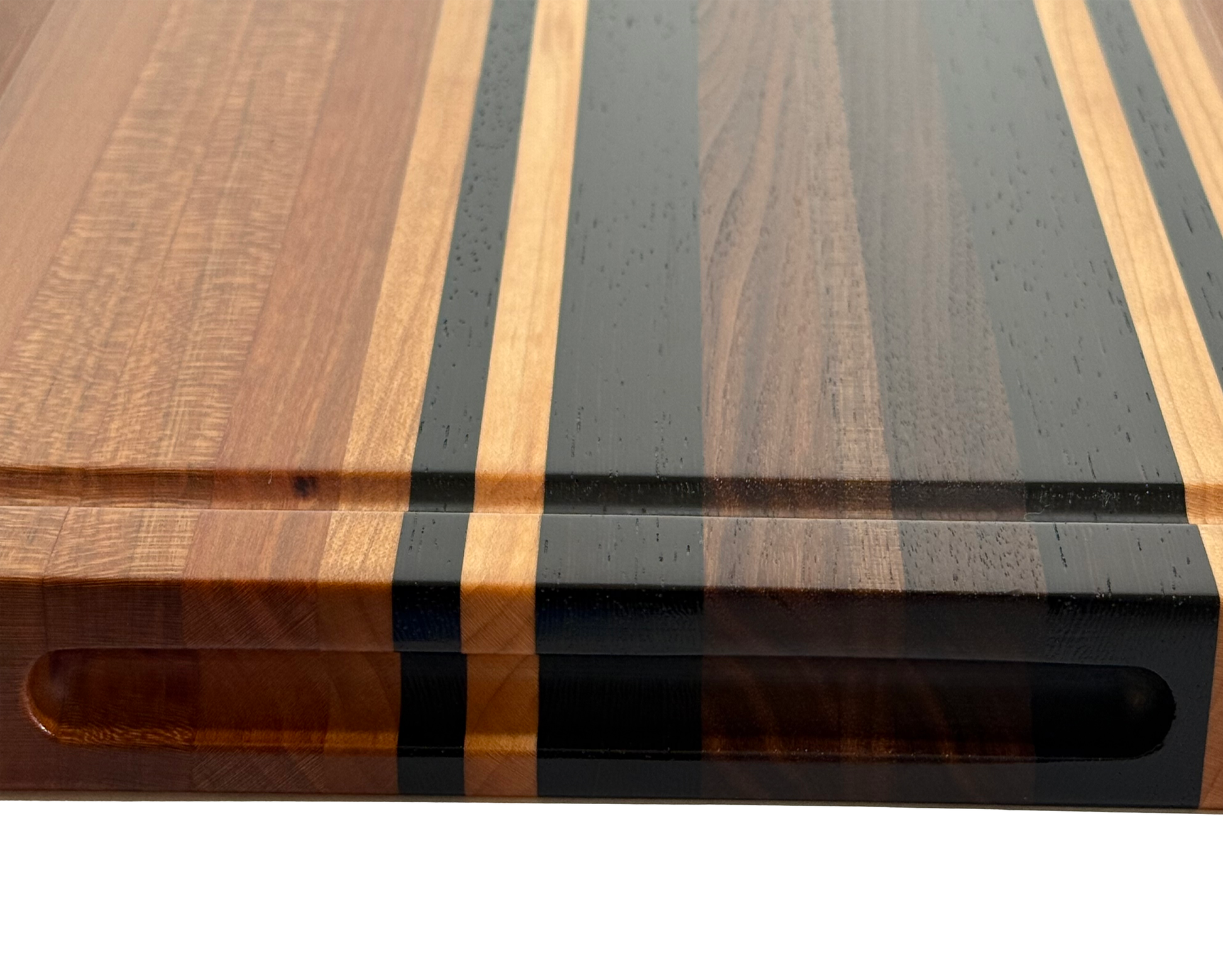 Edge Grain Cutting Board Cherry Walnut Maple & Wenge  Signature Series 