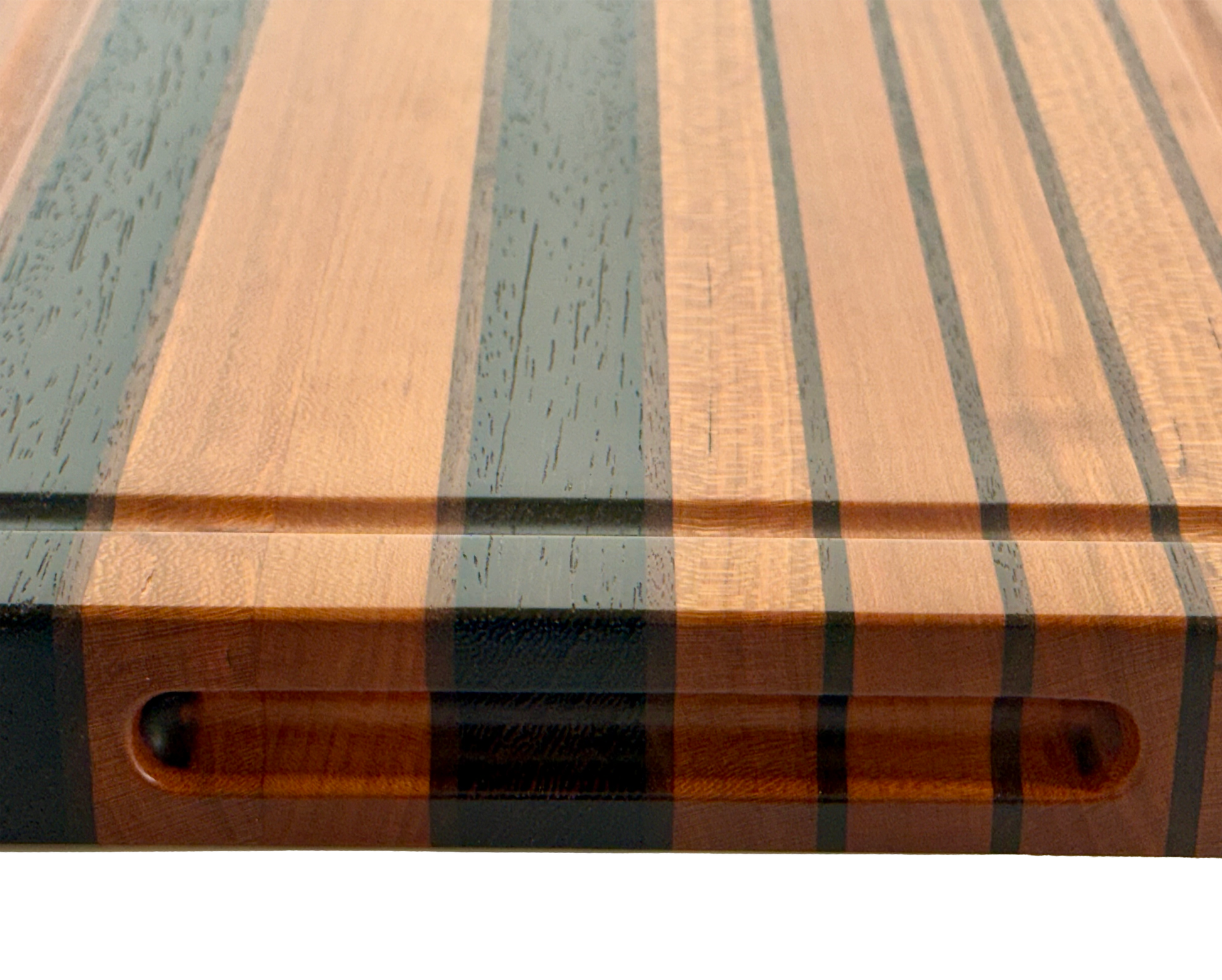 Edge Grain Cutting Board Cherry Walnut  & Wenge  Signature Series 