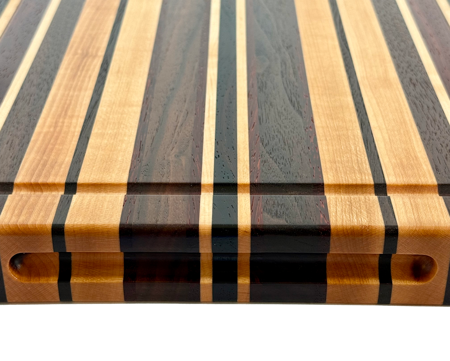 Edge Grain Cutting Board Maple Walnut  Wenge & Padauk Signature Series 