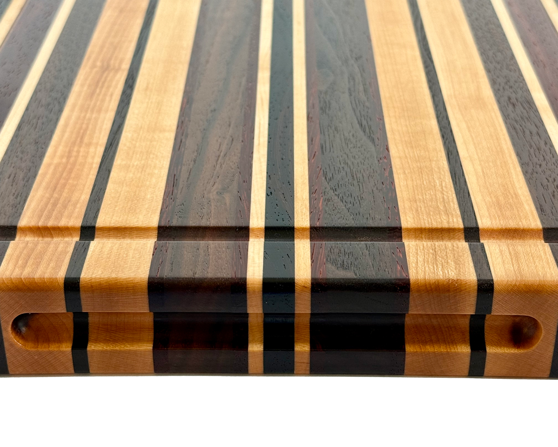 Edge Grain Cutting Board Maple Walnut  Wenge & Padauk Signature Series 