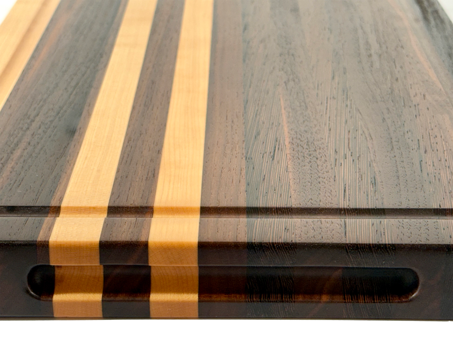 Edge Grain Cutting Board Maple Walnut Wenge  Signature Series 