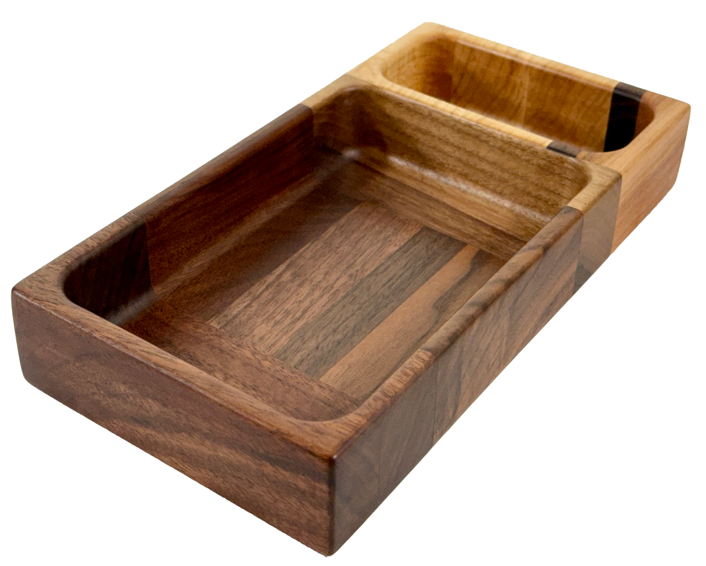 Wooden tray with compartments Maple Walnut  Cherry 