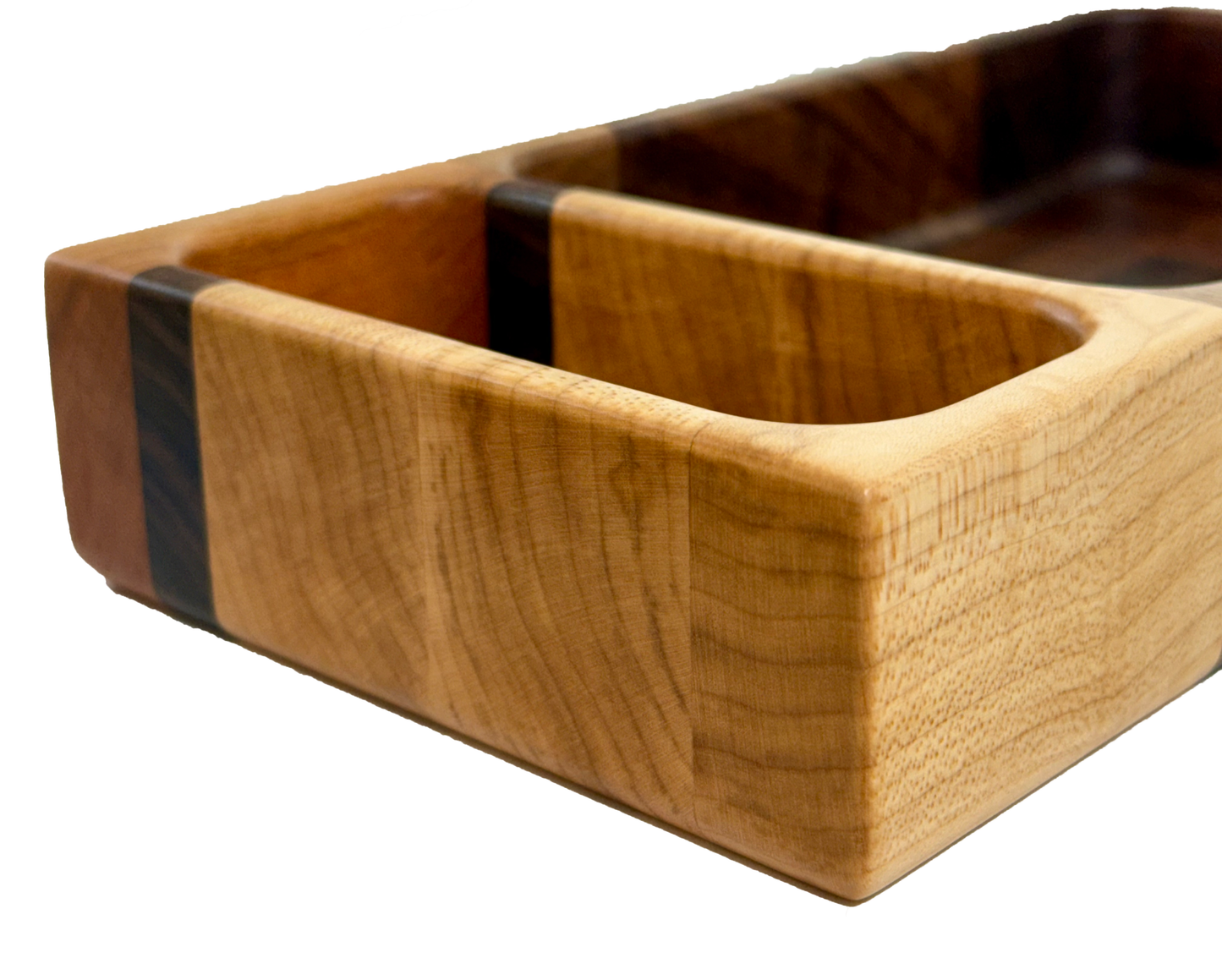 Wooden tray with compartments Maple Walnut  Cherry 