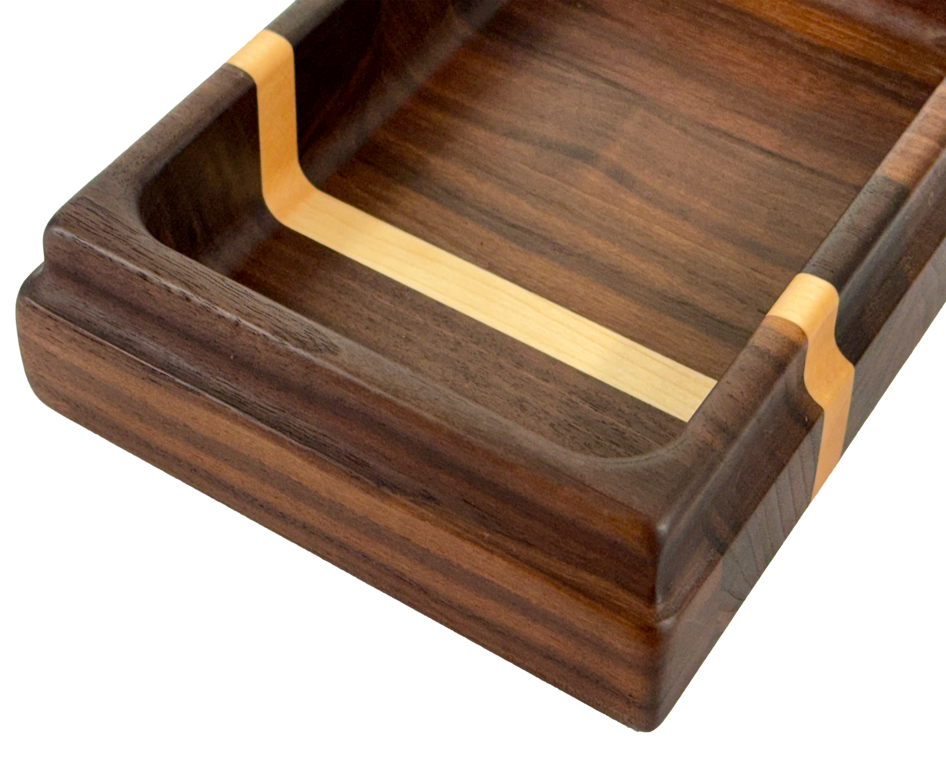 Wooden tray with compartments Walnut Maple